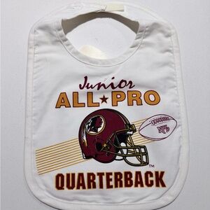 Vintage 1980s Washington Redskins "Junior All Pro" Baby Bib - NWT